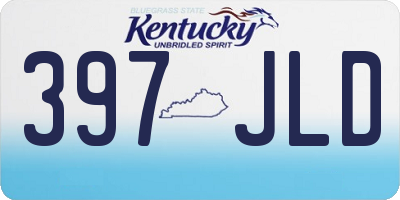 KY license plate 397JLD