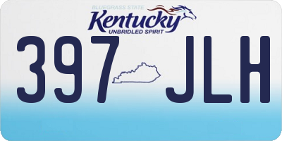 KY license plate 397JLH
