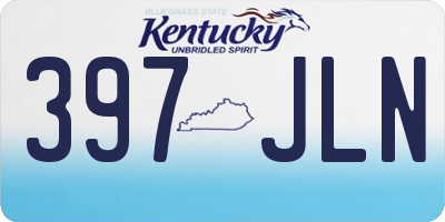 KY license plate 397JLN