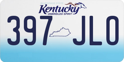 KY license plate 397JLO