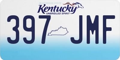 KY license plate 397JMF