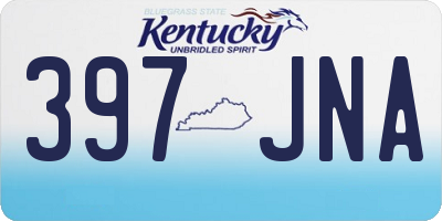KY license plate 397JNA