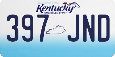 KY license plate 397JND