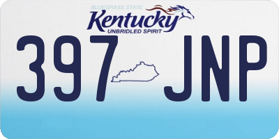 KY license plate 397JNP
