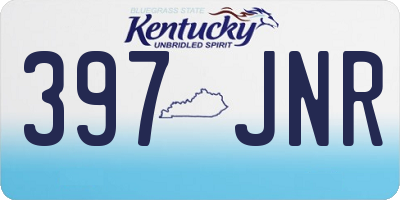 KY license plate 397JNR