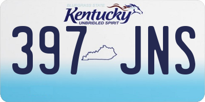 KY license plate 397JNS