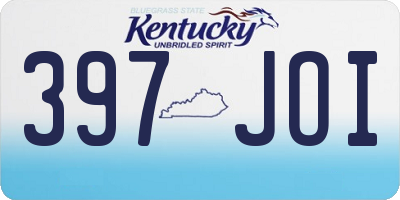 KY license plate 397JOI