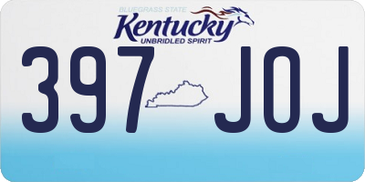 KY license plate 397JOJ