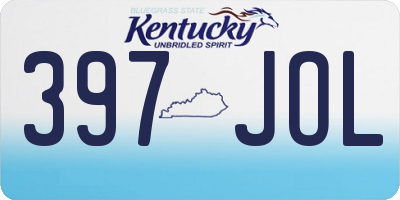 KY license plate 397JOL