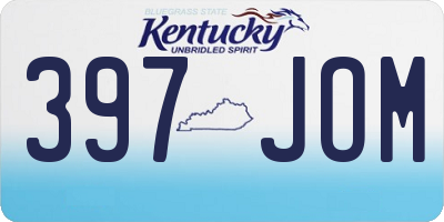 KY license plate 397JOM