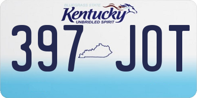 KY license plate 397JOT