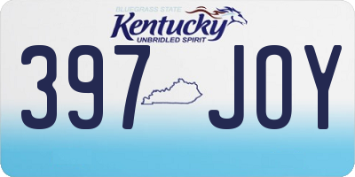 KY license plate 397JOY