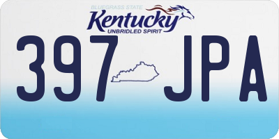KY license plate 397JPA