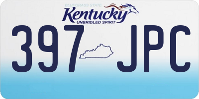 KY license plate 397JPC