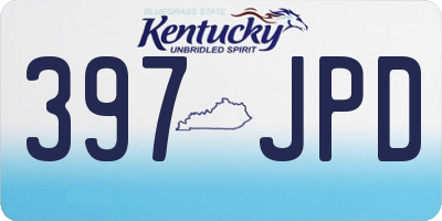 KY license plate 397JPD