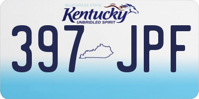 KY license plate 397JPF