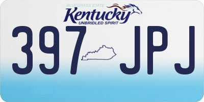 KY license plate 397JPJ