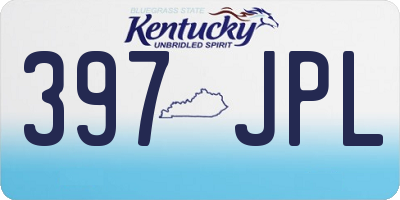 KY license plate 397JPL