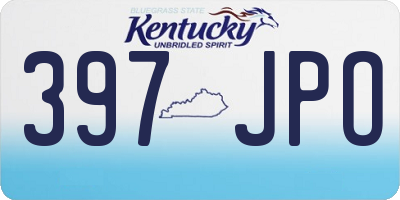 KY license plate 397JPO