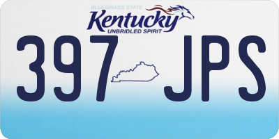 KY license plate 397JPS