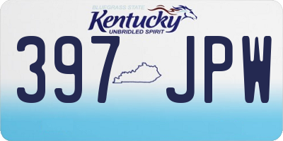 KY license plate 397JPW