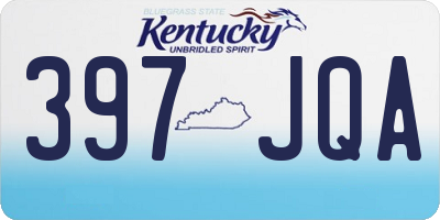 KY license plate 397JQA
