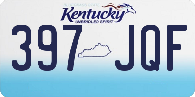 KY license plate 397JQF