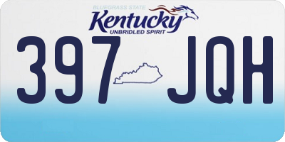 KY license plate 397JQH