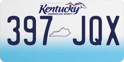 KY license plate 397JQX