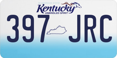 KY license plate 397JRC