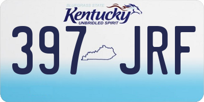 KY license plate 397JRF