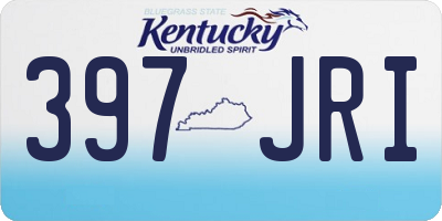 KY license plate 397JRI