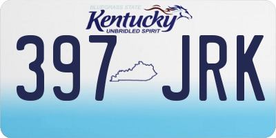 KY license plate 397JRK