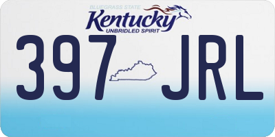 KY license plate 397JRL