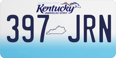 KY license plate 397JRN