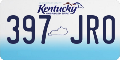 KY license plate 397JRO