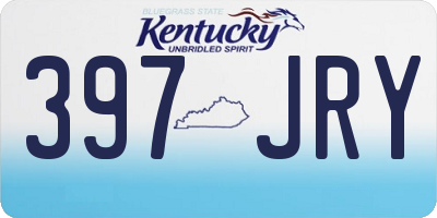 KY license plate 397JRY