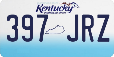 KY license plate 397JRZ