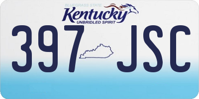 KY license plate 397JSC