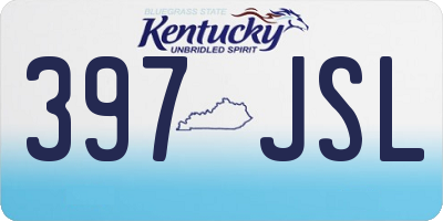 KY license plate 397JSL