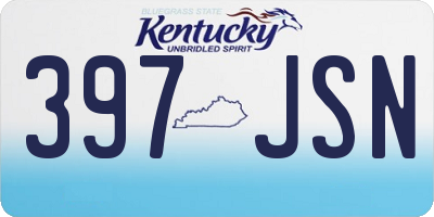KY license plate 397JSN