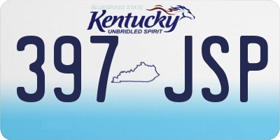 KY license plate 397JSP