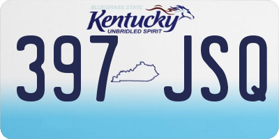 KY license plate 397JSQ