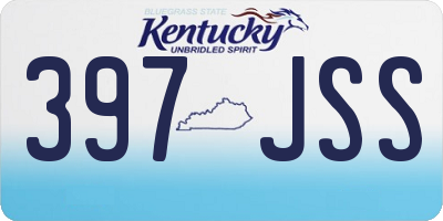 KY license plate 397JSS