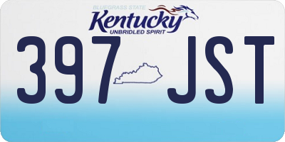 KY license plate 397JST
