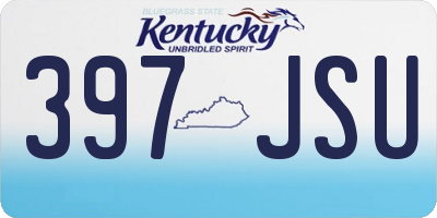 KY license plate 397JSU
