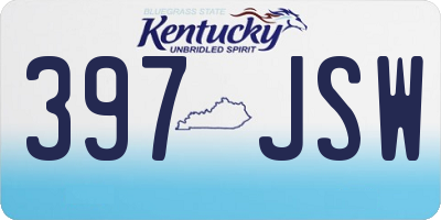 KY license plate 397JSW