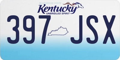 KY license plate 397JSX