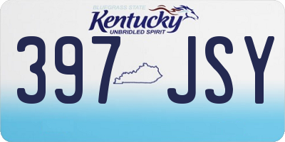KY license plate 397JSY