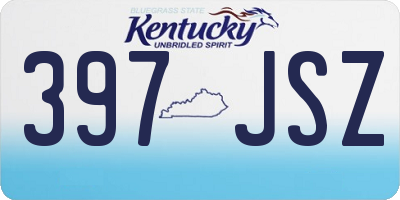 KY license plate 397JSZ